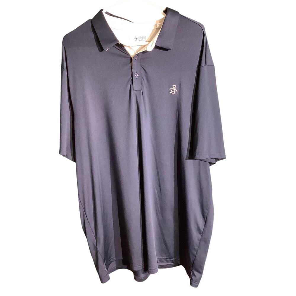 Original Penguin Navy Polo Men’s XXL Short Sleeve — Preppy, Classic, Casual